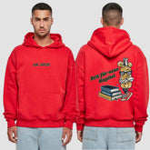 1057 "neue Kapitel" Abschluss Premium Oversize Hoodie beidseitig bedruckt